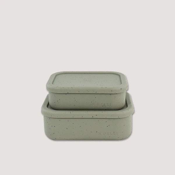 The Lunchsaver - Silicone Lunch Box Set 2pk Putty