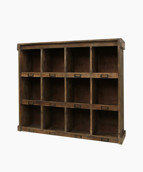 Wooden Cubby Wall Shelf Large