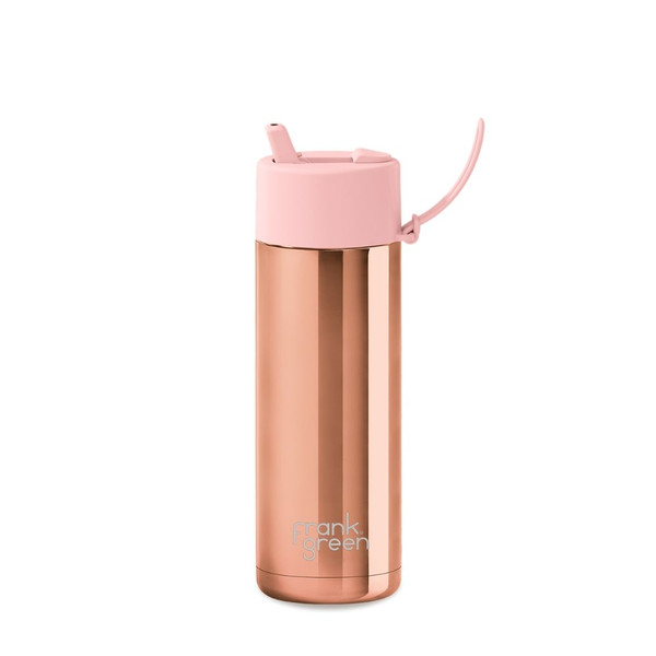 Ceramic Reusable Bottle (Straw) 20oz / 595ml Rose Gold