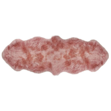 Long Wool Double Rug 180x60cm Dark Rose - Cape View Nursery