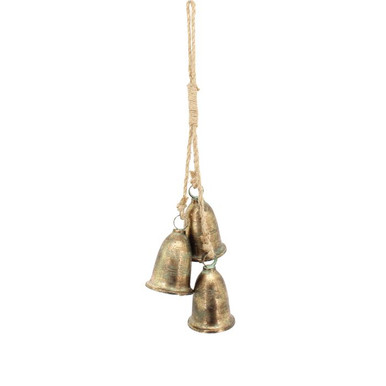 Rope Metal 3 Bell Drop 62cm Bronze - Cape View Nursery