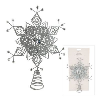 Silver Snowflake Tree Topper main image 1