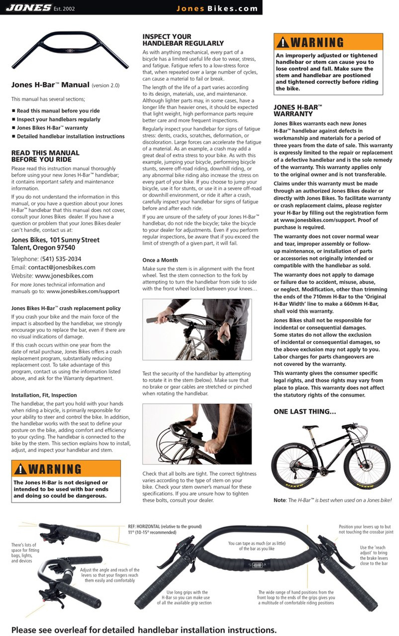 Jones HBar® Loop Titanium 710 Jones Bikes