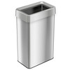 16- 21 Gallon Stainless Steel Rectangular Open Top Trash Can