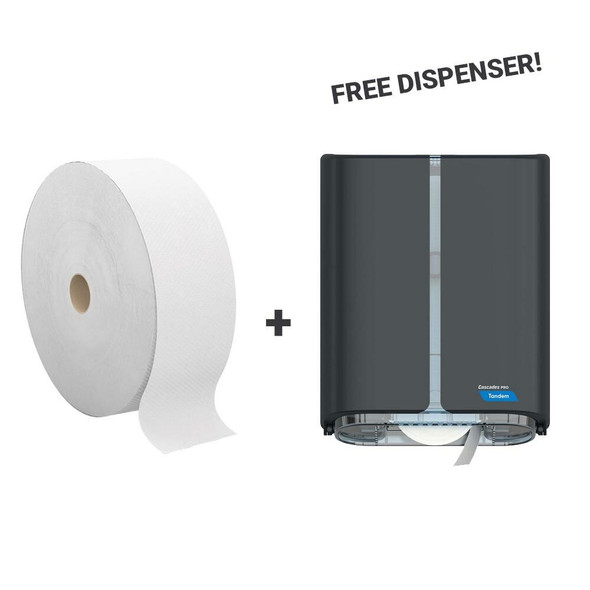 Cascades Pro Jumbo Toilet Paper Dispenser Starter Bundle