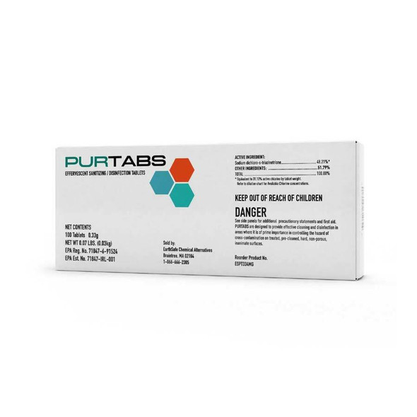 PURTABS ESPT334MG Disinfecting Tabs (100 tablets/carton)
