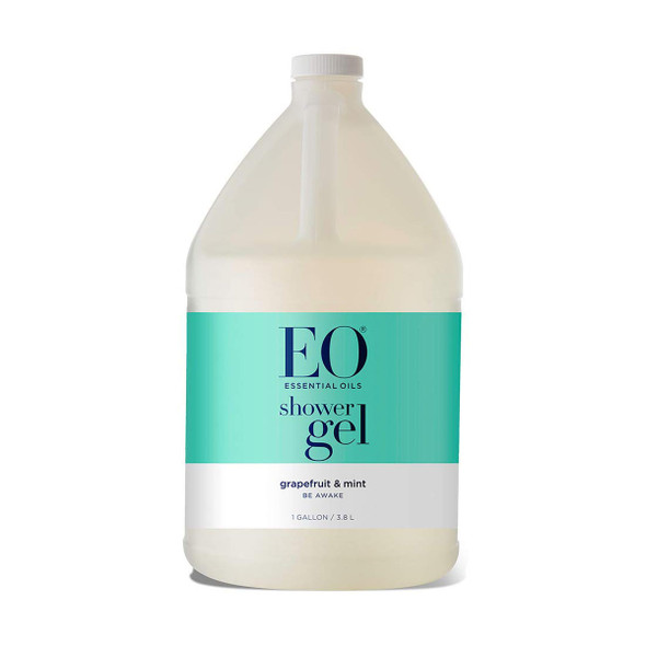 EO Products Shower Gel, Grapefruit & Mint (1 Gallon or Case of 4)