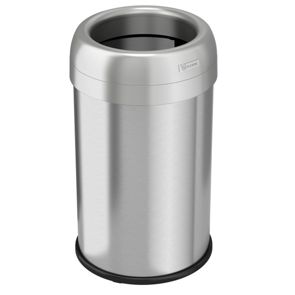 16 Gallon Stainless Steel Round Open Top Trash Can
