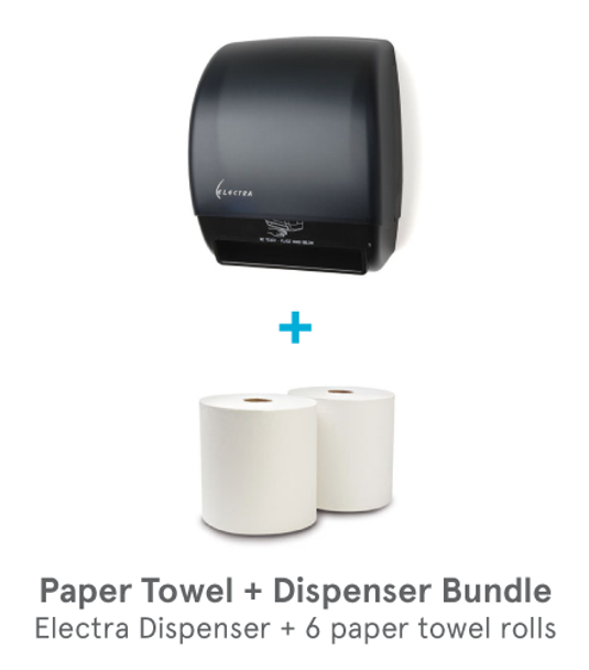 Electra Electronic Paper Towel Roll Dispenser Bundle