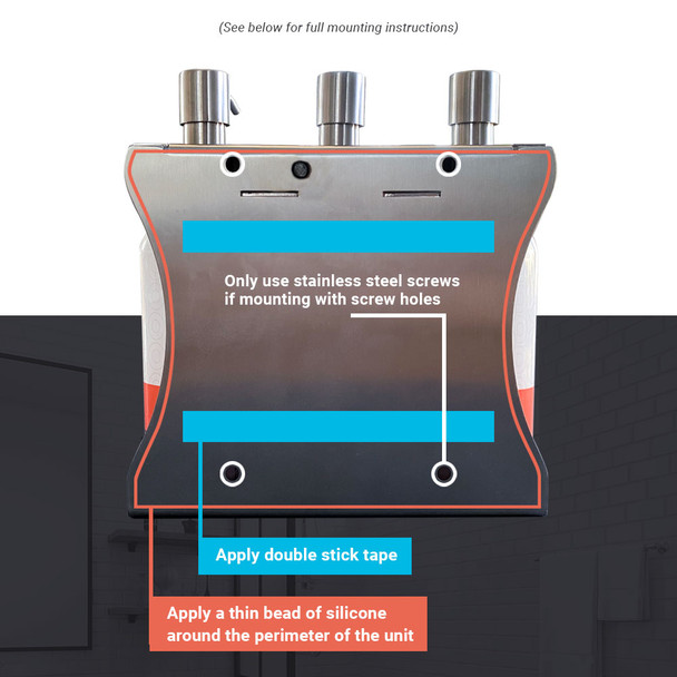 Aquamenities Triple Shower Dispenser