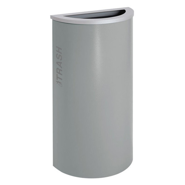 Kaleidoscope XL Series Steel Trash Receptacle, Grey, 8 Gallons