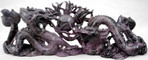 Raven's Hand Carved  Purple Sugilite  Crystal Double Dragon
