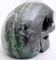 Raven's Green Grossular Garnet Crystal Skull Carving