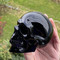 Raven's Carved Black Obsidian Crystal Skull