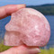 Raven's A+ Deep Gem Pink Emerald Morganite Beryl Crystal Skull