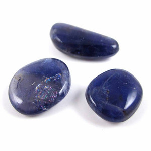 Blue Iolite Tumbled Stones 3 Pieces