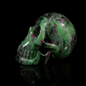 Ruby Zoisite Crystal Skull 3"