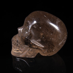 Smoky Quartz Crystal Skull 3.25"