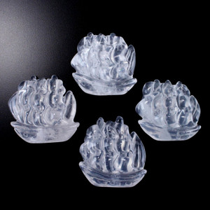 Moon Quartz Carved Crystal Ship ( 1 Piece )