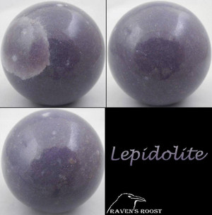 Raven's Lepidolite Sphere
