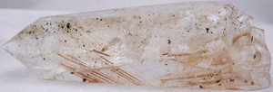 Raven's Bronze Needles Rutilated Quartz Crystal Skull Wand