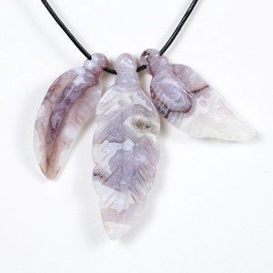 Royal Agate Carved Feather Beads Focal Beads Jewelry