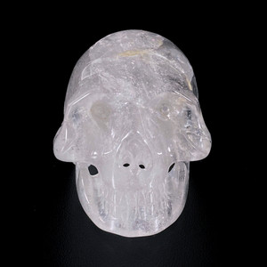 Raven's Carved Classic Style Quartz Crystal Skull
