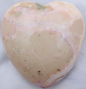 Raven's Carved Pink Opal Heart