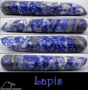 Raven's Carved Old Stock Lapis Wand