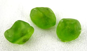 Peridot Tumbled Stones ( 3 Pieces )
