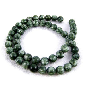Seraphinite Round Beads 8mm Bead Strand