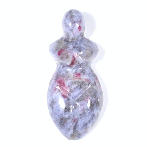 Pink Tourmaline in Lepidolite Carved Gaia Mother Earth Goddess
