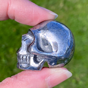 Raven's AAA+ Canadian Silver Ore Carved Crystal Skull
