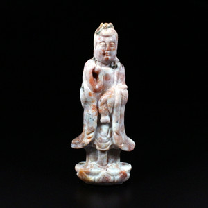 Ocean Jasper Crystal Quan Guan Yin Carving Statue