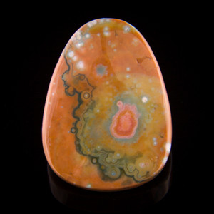Ocean Jasper Carved Gemstone Pendant Bead