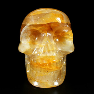 Golden Healer Quartz Crystal Skull Large 4.25"