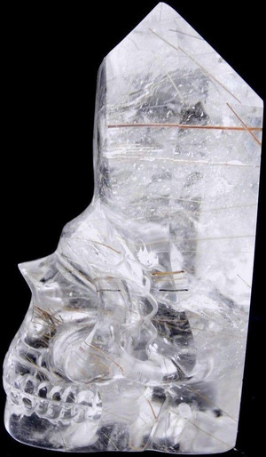 Raven's Rutilated Quartz Crystal Skull Generator