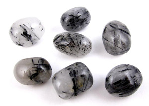 Tourmalinated Quartz Tumbled Stone ( 1 Piece )
