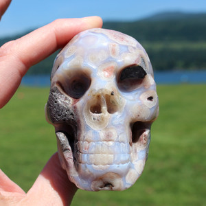 Cosmic Agate Crystal Skull 3.1"