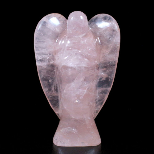 Rose Quartz Crystal Angel Carving