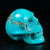 Raven's Carved Classic Style Natural Gem Turquoise Crystal Skull