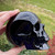 Raven's Carved Black Obsidian Crystal Skull