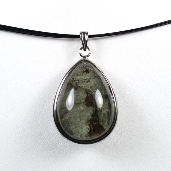 Garden Quartz Crystal Sterling Silver Necklace Pendant