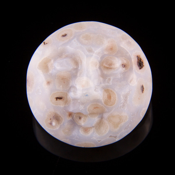 Cosmic Agate Moon Face Bead