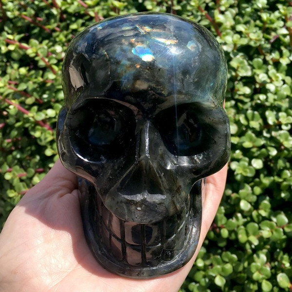 Labradorite Crystal Skull 4.6"