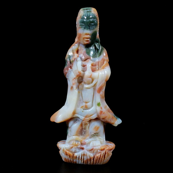 Ocean Jasper Crystal Carved Quan Yin Kuan Yin
