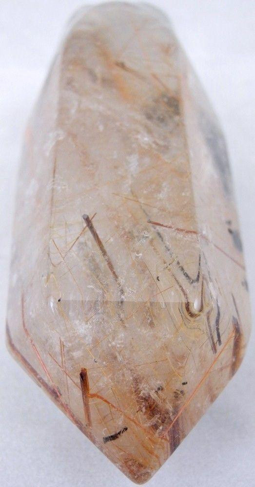 Raven's Bronze Needles Rutilated in Quartz Crystal Skull Wand