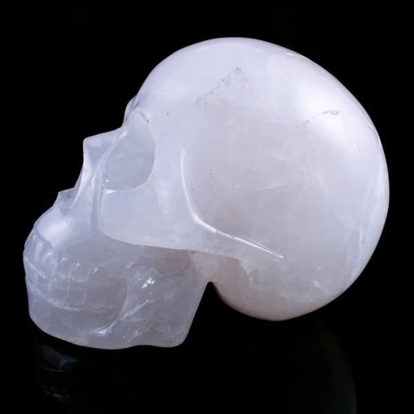 Moon Quartz Crystal Skull Life Size 6.5"