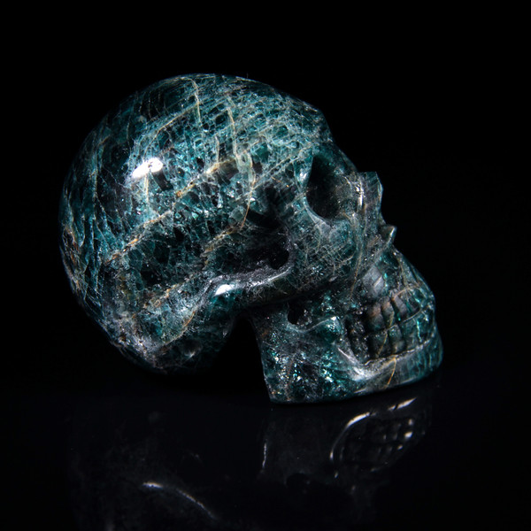 Blue Apatite Crystal Skull 3.1"