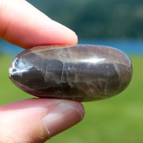 Black Moonstone Crystal Healing Tumbled Stone
